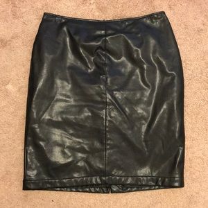 Faux leather skirt